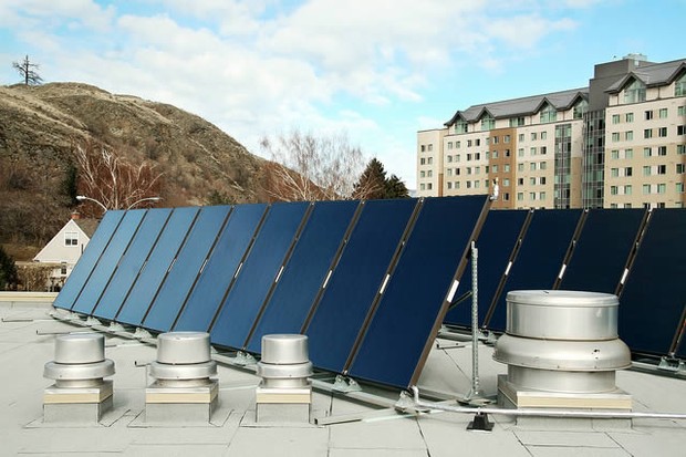 Solar panels atop the Campus Activity Centre